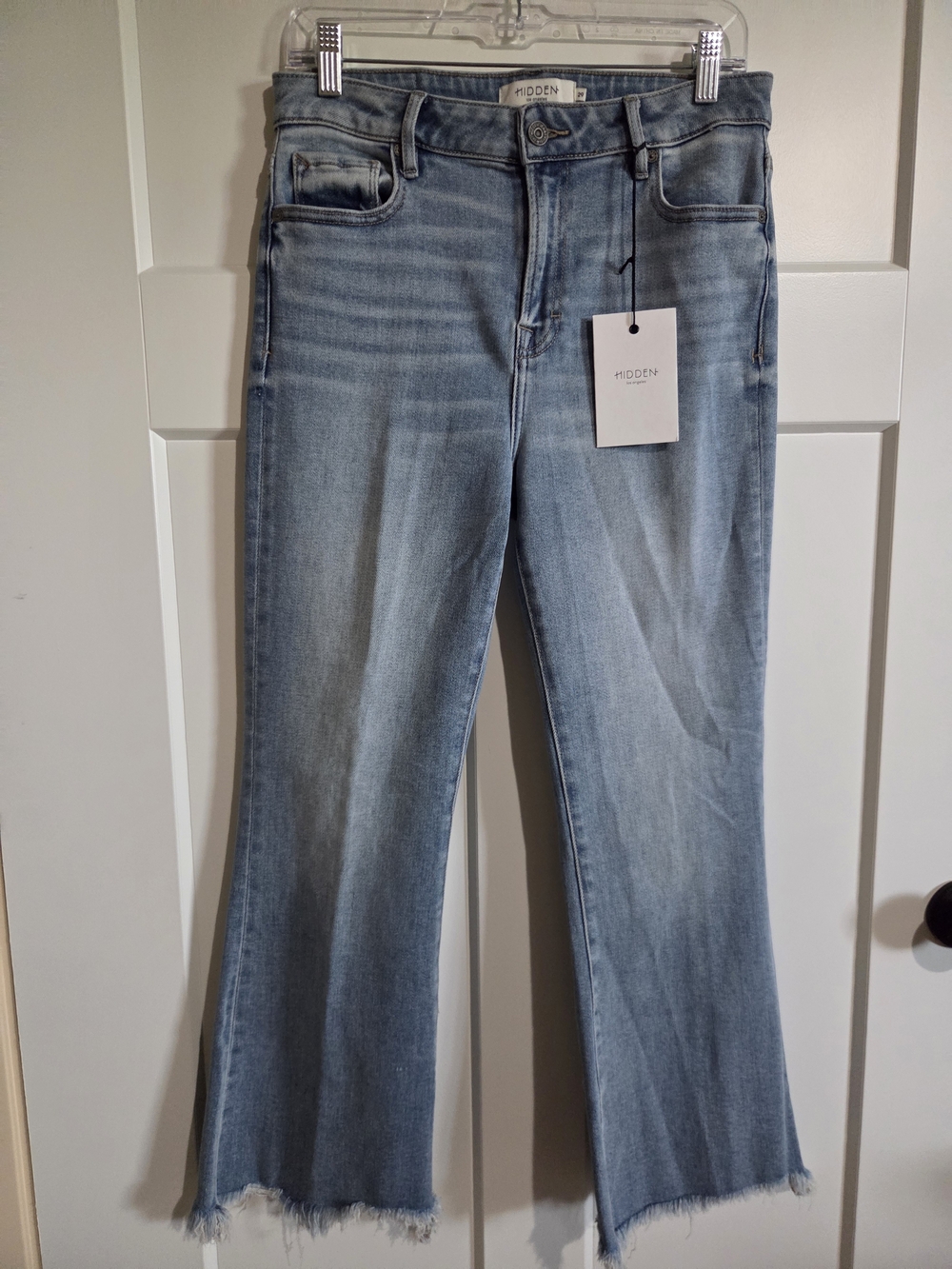 Hidden Light Blue Wide-Leg Flare Jeans